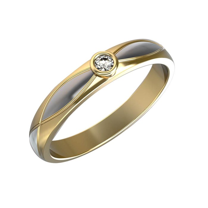 0.05 Ct wedding band in 10 Kt white gold wedding band gold  (Colour HI Clarity I)
